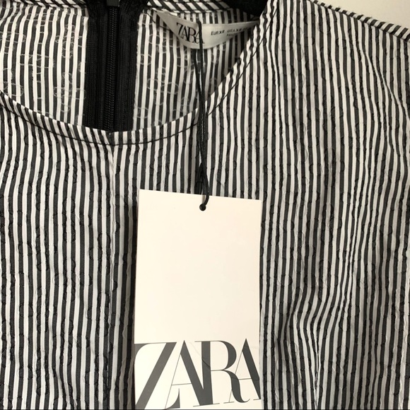 NWT Zara Striped Poplin Blouse Top - Picture 5 of 8
